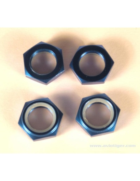 ECROU DE ROUE NYLON BLEU