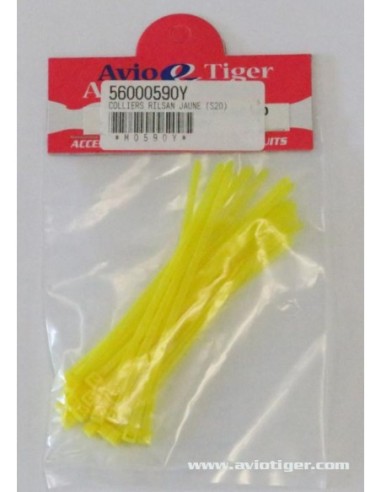 COLLIERS RILSAN JAUNE 100mm x 2.5mm(S20)