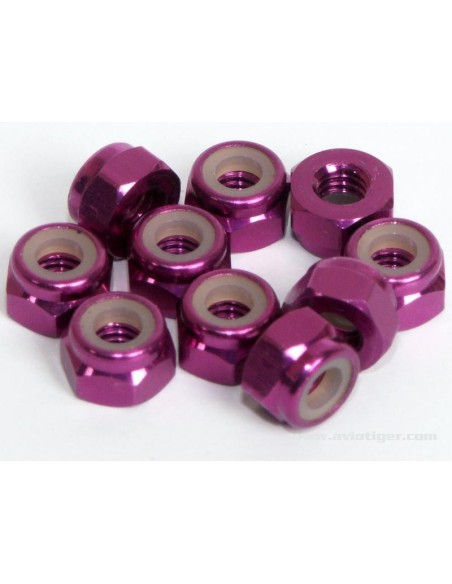 ECROU NYLSTOP VIOLET DIA 4 S10