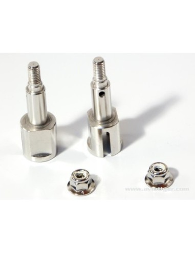 AXE DE ROUE FILETE ARGENT S2