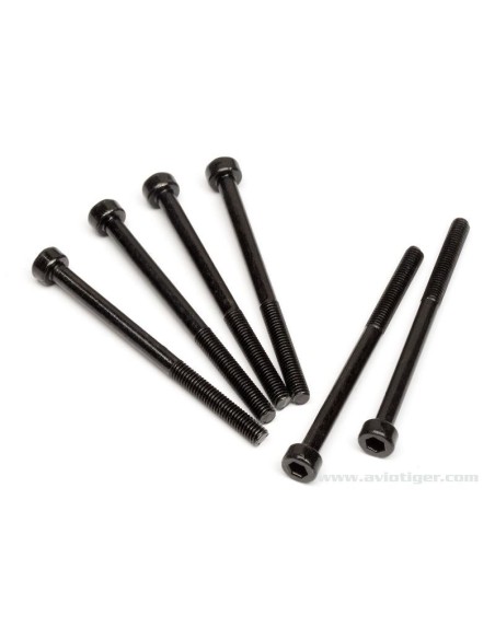 VIS TETE PLATE M3X42MM NOIR (S6)