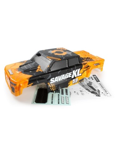 CARROSSERIE GTXL-6 KINGCAB PEINTE (ORANGE/NOIRE)