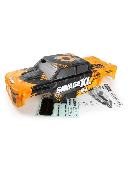 CARROSSERIE GTXL-6 KINGCAB PEINTE (ORANGE/NOIRE)