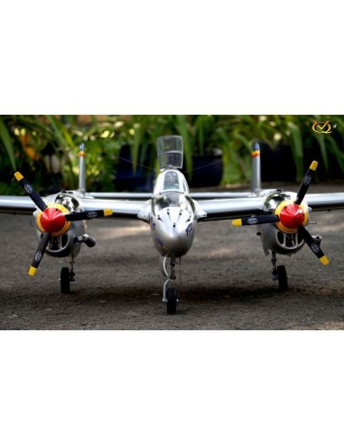 Avion VQ Model P-38 twin 2.1m version verte 
