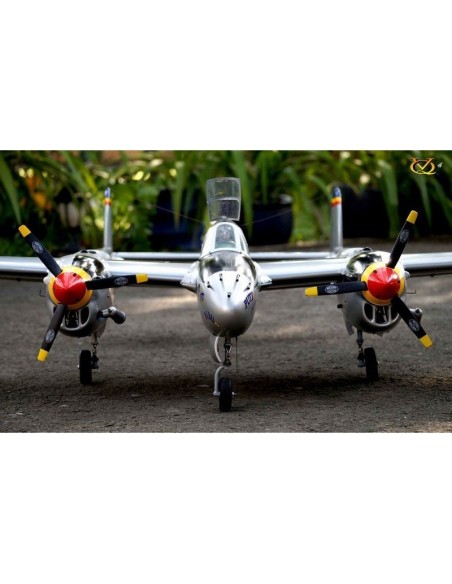 Avion VQ Model P-38 twin 2.1m version verte 