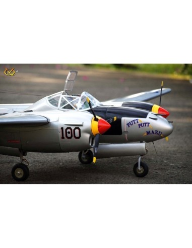 Avion VQ Model P-38 twin 2.1m version verte 