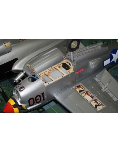 Avion VQ Model P-38 twin 2.1m version verte 