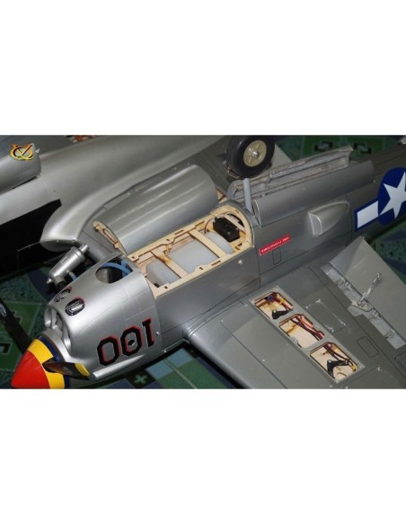 Avion VQ Model P-38 twin 2.1m version verte 