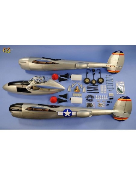 Avion VQ Model P-38 twin 2.1m version verte 