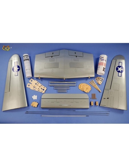 Avion VQ Model P-38 twin 2.1m version verte 