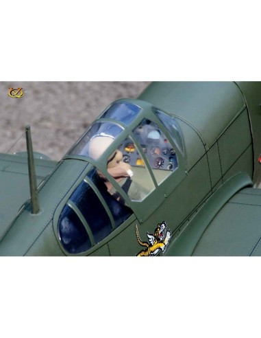 Avion VQ Model P-40 Kitty Hawk 1.57m + Saito FA-62B Moteur methanol 4 temps 