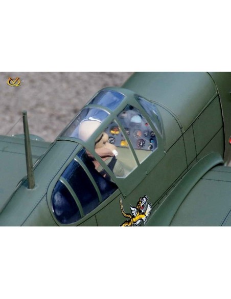 Avion VQ Model P-40 Kitty Hawk 1.57m + Saito FA-62B Moteur methanol 4 temps 