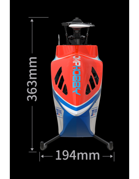 Helicoptère OMPHOBBY M7 - Orange 