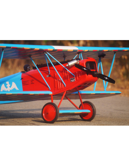 VQ Model Fokker D.VII .120 size EP-GP - Rouge et Bleu
