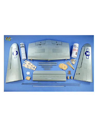 Avion VQ P-38 Lightning (Silver) 82.6" Wingspan...