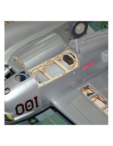 Avion VQ P-38 Lightning (Silver) 82.6" Wingspan...