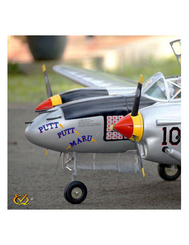 Avion VQ P-38 Lightning (Silver) 82.6" Wingspan...