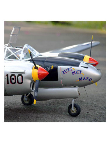 Avion VQ P-38 Lightning (Silver) 82.6" Wingspan...