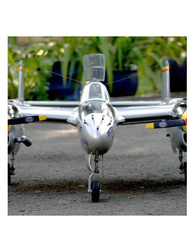 Avion VQ P-38 Lightning (Silver) 82.6" Wingspan...