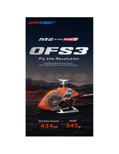 Hélicoptère OMP Hobby M2 EVO MKII - Orange - RTF