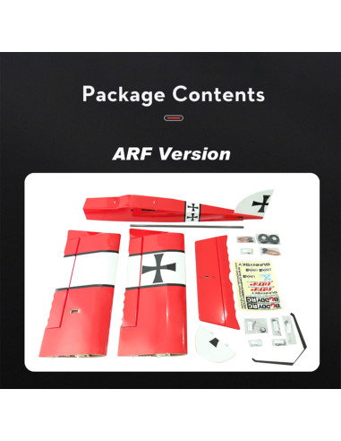 OMPHOBBY Fun Stick Balsa rouge avion 1.65m ARF