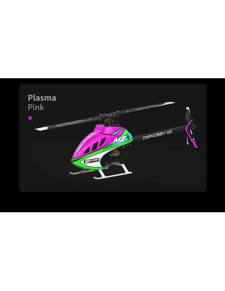 HELICOPTERE OMPHOBBY 3D  M2 V3 PRO ( OFS3+ avec ExpressLRS ) rose