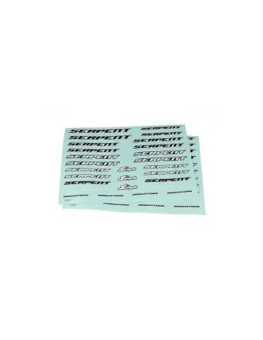 Serpent planche autocollant Serpent medium black-white (2) (SER190401) 