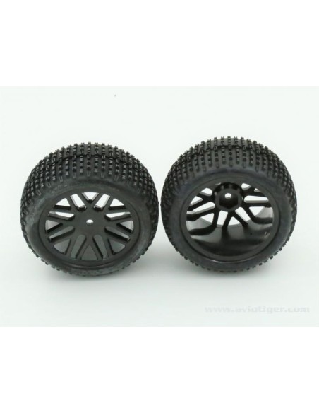 ROUE AVANT CHROMEE NOIRE S2