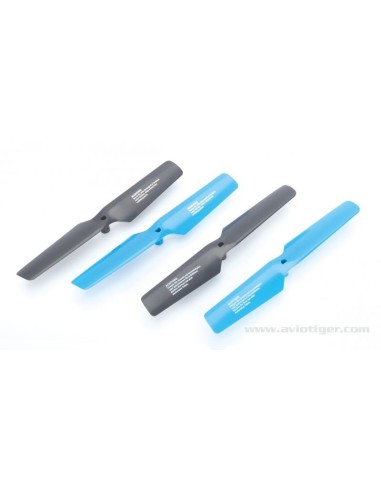 SET 4 HELICES NOIR/BLEU S4