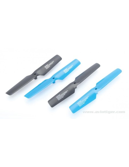 SET 4 HELICES NOIR/BLEU S4